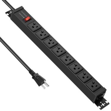 Imagem de Protetor de sobretensão Power Strip JUNNUJ 20A 4800J 8 tomadas de 6 pé
