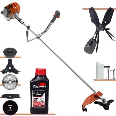 Imagem de Roçadeira Multifuncional Tekna RL430ACNTK À Gasolina 43cc 1,7HP 9.000rpm Completa 5 Em 1 Com Carretel + Kit 4 Lâminas de Corte + ÓLEO TOYAMA 2 Tempos