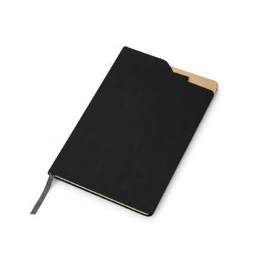 Imagem de Caderno de Capa Dura com Folhas Pautadas – Cor Preta