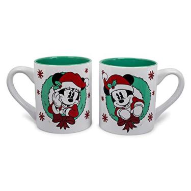 Imagem de Canecas de café Mickey e Minnie Mouse, conjunto de 2 | Acessórios oficiais de cozinha Disney | Artigos de mesa para bar doméstico, Ideias de presente para casais | Cada copo comporta 400 ml