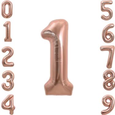 Imagem de Genérico Balão Metalizado Número Gigante Prata, 100cm, 1 Cada, Unissex