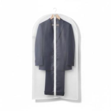 Imagem de Kit 3 Capas Protetoras de Terno, Vestido e Cosplay 60x120cm Anti-Mofo e Umidade com Zíper – Visor Fosco PEVA + Traseira Respirável TNT