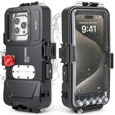 Imagem de Capa a Prova Dagua para Celular, Capa Profissional à Prova D'água para Mergulho com Snorkel Protetora Universal para Telefone Subaquático, de Celular Profissional de Mergulho