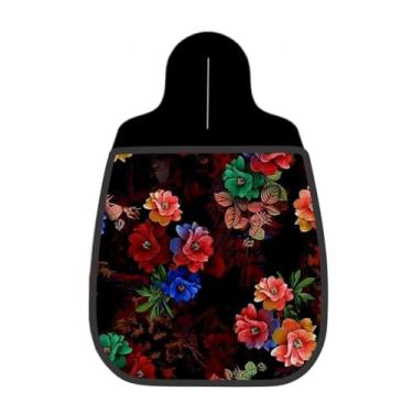 Imagem de Lixeira De Carro Organizador Lixinhocar Flores Multicores Escuras
