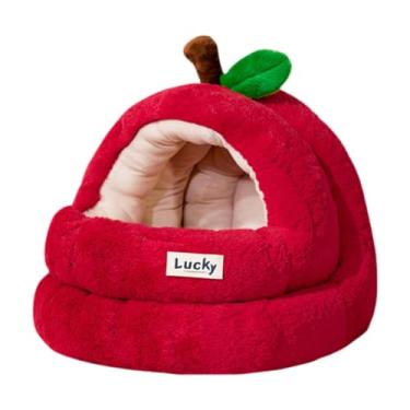 Imagem de Fenteer Cama para gatos de interior, cama para cachorros, camas para animais de estimação, casinha para gatos e cães de pequeno porte, gatinho dormindo, Xl