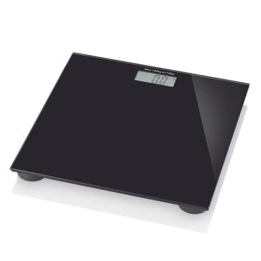 Imagem de Balança Digital Corporal De Banheiro Até 180 Kg Preta Vidro