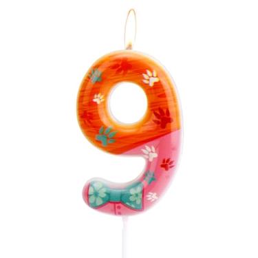 Imagem de SAVITA Vela de Aniversário Raposa, Adorável Desenho Animado Vela Numérica Decoração de Bolo com Tema Animal para Festas Aniversário Chá Bebê e Comemorações (Número 9)