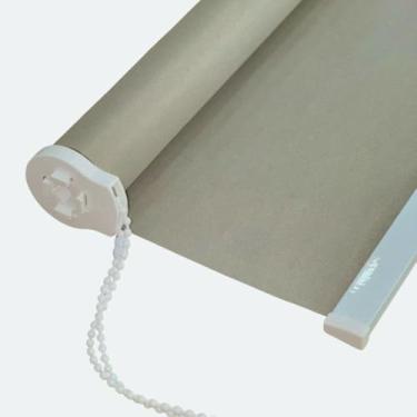 Imagem de Cortina Persiana Rolo Blackout 1.00x1.20m - Bloqueio Total de Luz Anti-Ruído, Ideal para Quarto Sala Cozinha Residencial e Comercial (Bege,Esquerdo)