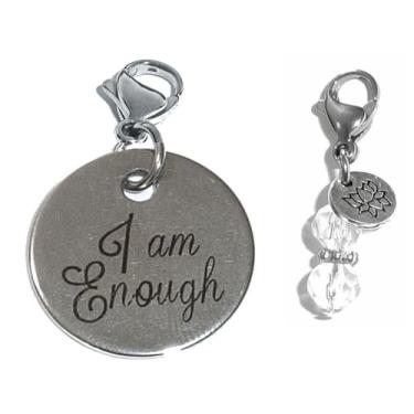 Imagem de Pingente de encaixe, construa sua própria pulseira, bolsa, bolsa, mensagem, inspirador, chaveiro, puxador com zíper, joias, Metal