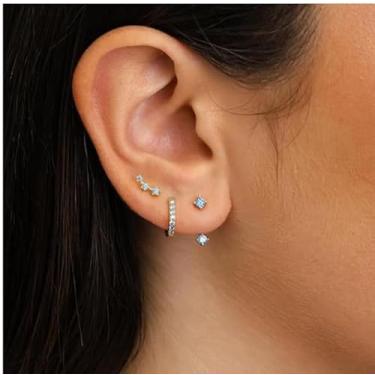 Imagem de Brincos de orelha prateados para mulheres, punhos de orelha sem piercing, punhos de cartilagem, joias modernas para mulheres, presentes para mulheres, Medium, Latão, Sem pedra preciosa