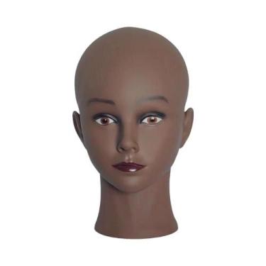 Imagem de Cabeça De Manequim Feminina Careca Africana Para Fabricação De Perucas