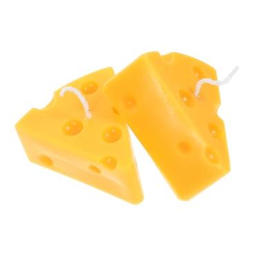 Imagem de PACKOVE 2 velas de aromaterapia em forma de queijo com fragrância de cera de parafina perfumada velas decorativas para festa, casa, relaxamento, alívio do estresse, presente de aniversário e festival
