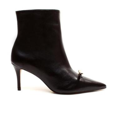 Imagem de Bota Couro Preto Cano Curto Cecconello 2658010-1, Preto, 38