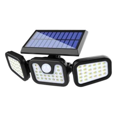 Imagem de Refletor Placa Solar 3 cabeças LEDs Sensor Interna Externa - Ahc Mento