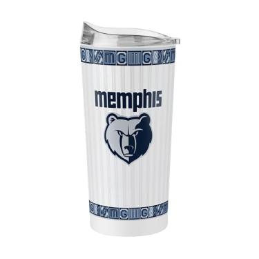 Imagem de FANMATS Copo de aço inoxidável NBA Memphis Griizlies City Edition 590 ml – Acabamento em pó de parede dupla isolado e durável - Design City Edition, mantém as bebidas quentes e frias por horas