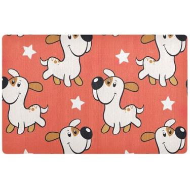 Imagem de TSENQUE Tapete personalizado infantil fofo para porta da frente, tapete de sapato, impermeável, absorvente e lamacento, tapetes grandes laváveis para entrada interna de casa 81 x 50 cm