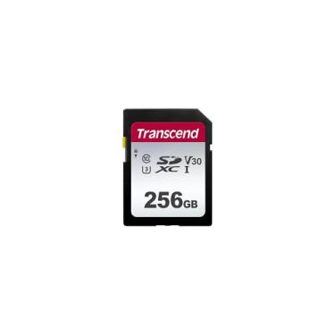 Imagem de Transcend Cartão de memória SDXC de 256 GB, UHS-I U3 V30, até 100 MB/s, 4K UHD e Full HD, cartão SD de alta velocidade classe 10 para câmeras Canon, Nikon, Sony, Panasonic (TS256GSDC300S-E)
