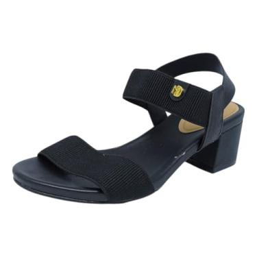 Imagem de Sandalia Modare 7187.100 Salto Alto Leve Elastico Casual Feminino