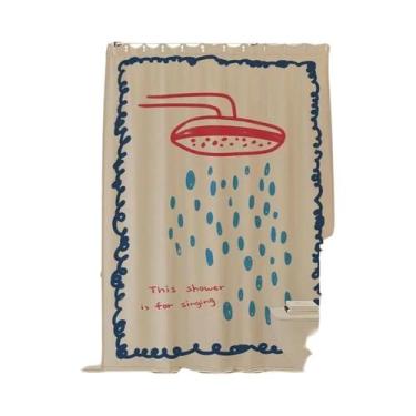 Imagem de Cortina De Chuveiro À Prova d'Água Estilo Coreano Anti-Mofo Sem Perfur