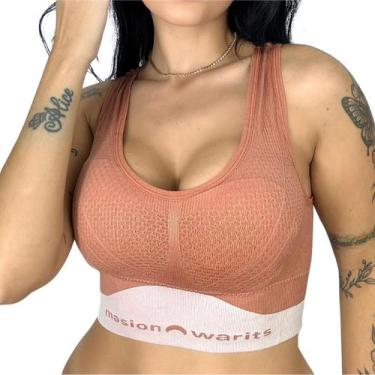 Imagem de Top Esportivo Feminino Nadador Respirável Fitness Academia - Mi Amore,