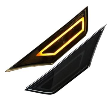 Imagem de TOTMOX Luzes marcadoras laterais de LED, refletor de seta no para-choque dianteiro, compatível com Honda Civic 10º 2016-2021, lente fumê e luz âmbar/luz branca