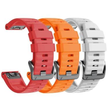 Imagem de QPDRNC Pulseiras de relógio Fenix 8X de 26 mm para Fenix 6X Pro/Fenix 5X/Fenix 5X Plus/Fenix 7X/Fenix 3/HR/Tactix/Descent MK1/D2 Delta PX/D2 Charlie 3 peças (3P5)