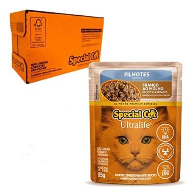 Imagem de Ração Úmida Special Cat Ultralife para Gatos Filhotes Sabor Frango ao Molho 85g - Pack com 12 unidades