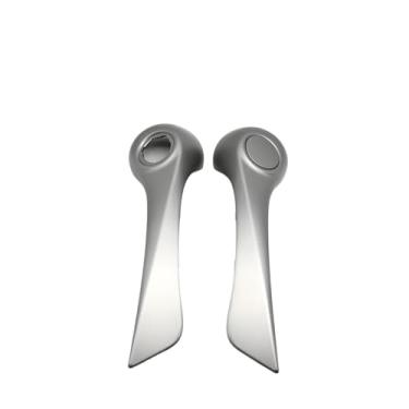 Imagem de 2 PCS Carro Esquerda Direita Puxador da porta interna Maçaneta da tampa externa Substituição da guarnição Compatível com Renault Koleos 1 2008 2009 2010-2016 80945JY50A 80944JY50A(LHD-Silver 2 PCS)