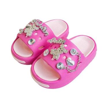 Imagem de Chinelos De Eva Para Meninos E Meninas Com Estampa De Urso Prateado, S