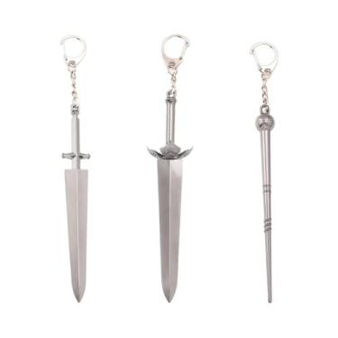 Imagem de Chaveiro De Anime Black Clover Modelo De Espada De Metal Asta Para Caç