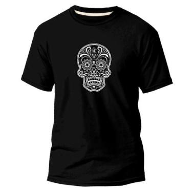 Imagem de  Camiseta Basica Algodão Premium Estampada Caveira Mexicana  - Pavesi,
