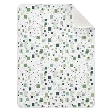 Imagem de Wassud Cobertor de bebê quadrado e pontilhado para meninos e meninas, cobertor para bebês recém-nascidos, essencial para recém-nascidos, cobertores macios 76 x 101 cm