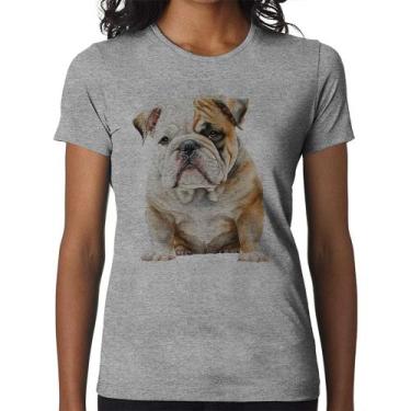 Imagem de Baby Look Bulldog-Inglês - Foca na Moda, Cinza, P