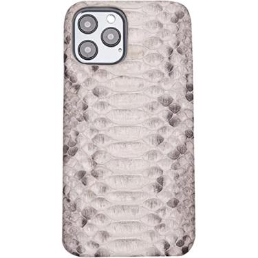 Imagem de EKESA Capa traseira de telefone empresarial, para Apple iPhone 14 Plus (2022) 6,7 polegadas Python couro capa de proteção respirável à prova de choque (cor: a)