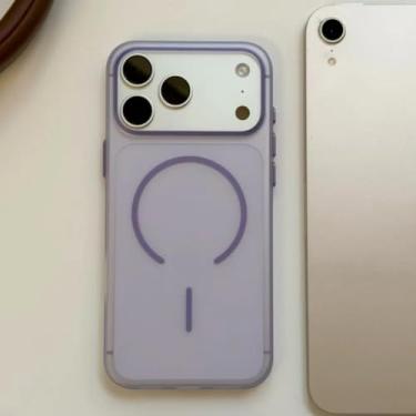 Imagem de Capa de luxo transparente com carregamento para iPhone Air 16 15 14 13 12 Pro Max Plus (para iPhone 16 Pro/Roxo)