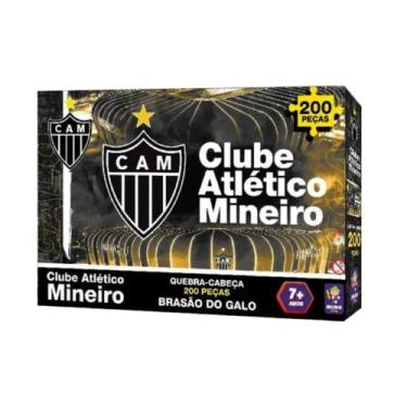 Imagem de Quebra-Cabeça Puzzle Coleção Futebol Atlético Mineiro Brasão 200 Peças