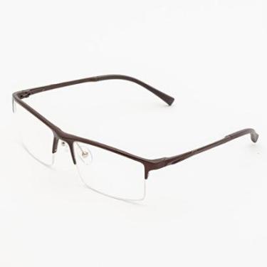 Imagem de Armação Óculos Grau Alumínio Masculino Retangular- Ítalo / Óculos Sunrise-Masculino