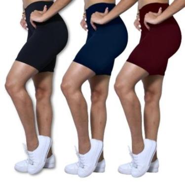 Imagem de Kit 3 Bermudas Plus Size Heide Ribeiro Silver Fitness-Feminino