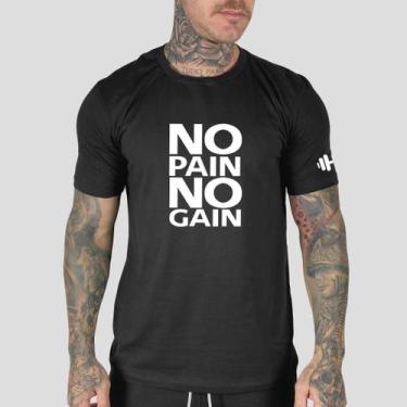 Imagem de Camiseta Masculina Algodão Premium No Pain No Gain  - Pega a Visão, Pr