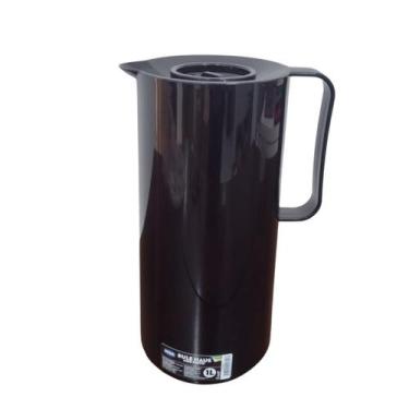 Imagem de Garrafa Bule Térmico Em Plástico Haus Preto 1 Litro Mor, Preto