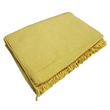 Imagem de Manta Para Sofá Tipo Capa De Sofá Luxo 210x120 Gigante Decoração Protetora (Amarelo)