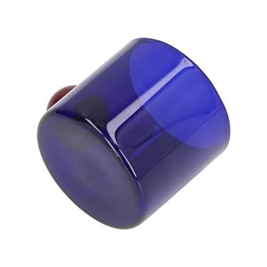 Imagem de GLOGLOW Caneca de café de Vidro Com Alça de Sândalo, Estilo Vintage Resistente Ao Calor, 3,7 Onças, para café, chá, Cerveja, e Suprimentos de chá (Azul)