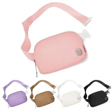 Imagem de Bolsas transversais para mulheres, pochetes modernas, pochete com alça ajustável, bolsa de cinto impermeável em todos os lugares para treino, corrida, viagem, caminhada, rosa