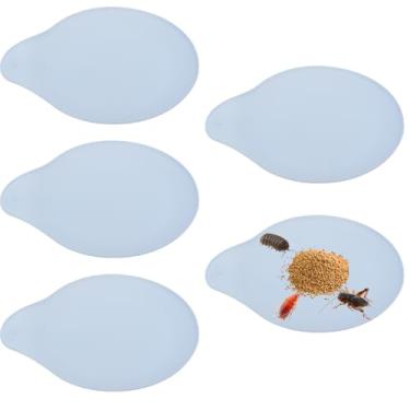 Imagem de 5 tigelas alimentadoras de críquete isópodes para invertebrados caracol caranguejo dubia, barata, cereja, barata (azul)