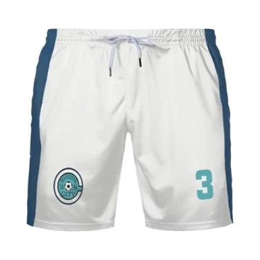 Imagem de Shorts De Futebol Juvenil Blue Lock Anime Nagi Isagi, Secagem Rápida E