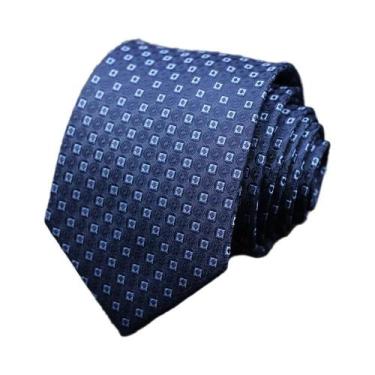 Imagem de Gravata Masculina Estreita Xadrez Azul, Preta E Vermelha Para Casament