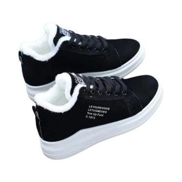 Imagem de Tênis Feminino De Inverno Em Veludo, Moderno, Confortável, Acolchoado,