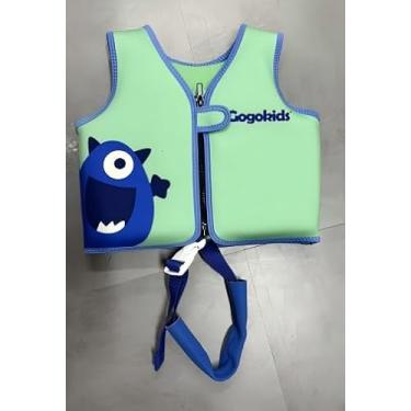 Imagem de Gogokids Colete de natação de neoprene para crianças e crianças - Jaqueta flutuante térmica com alça ajustável na virilha para aulas de natação, confiança na piscina e segurança ativa na água (idades