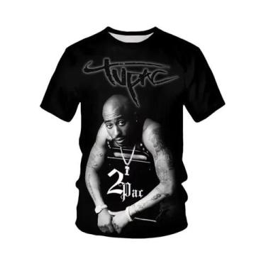 Imagem de Camiseta Masculina Estampada Em 3D Do Rapper Tupac, Moda De Verão, Man