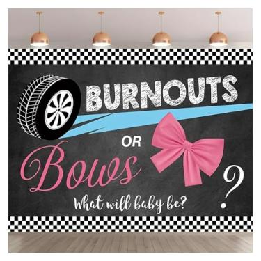 Imagem de Fundo fotográfico revelador de gênero de 2,8 x 1,8 m, faixa de fundo para fotos, material de poliéster, material de tiro para estúdio de festa, decoração de vídeo de cabine